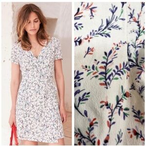 Sezane Anastasia 36 4 Floral Wrap Dress